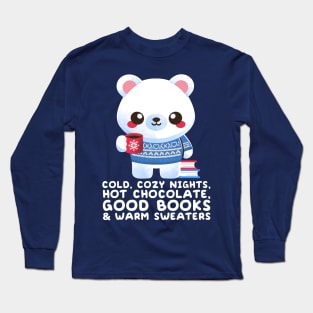 winter time polar bear Long Sleeve T-Shirt